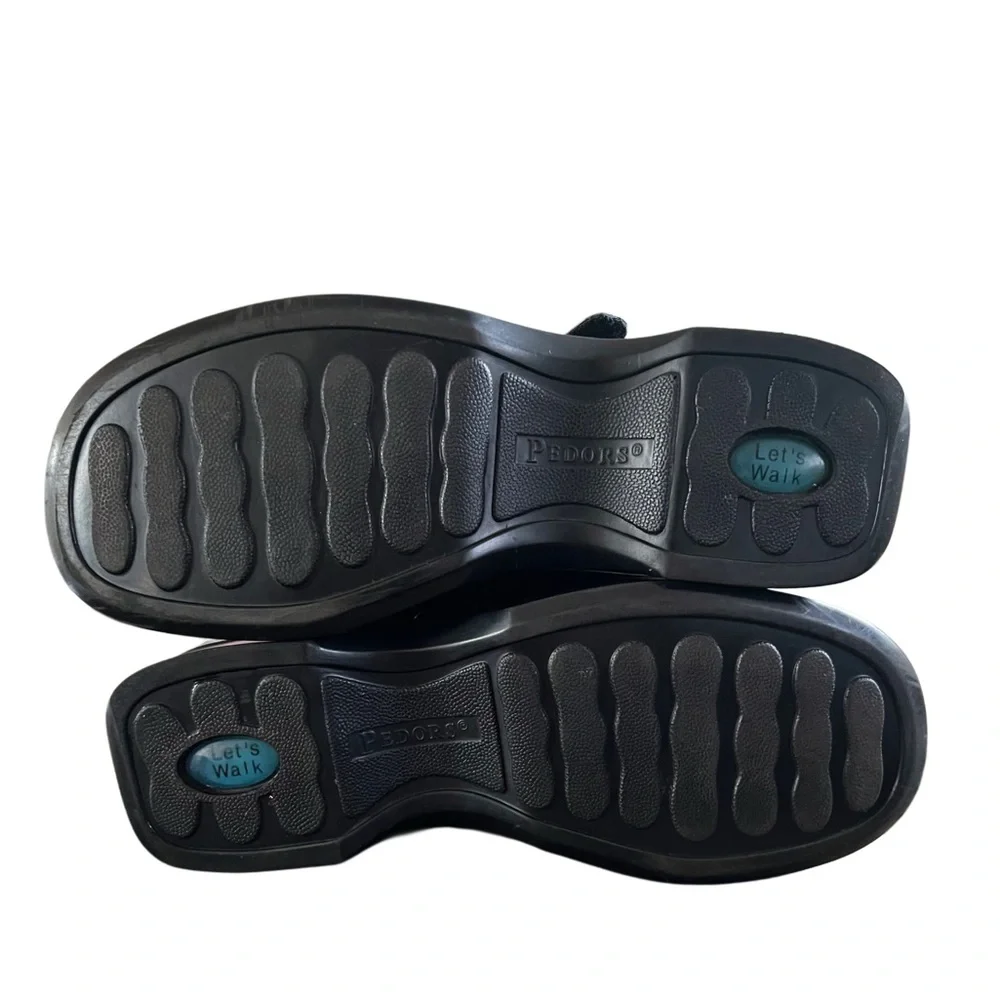 Pedors Women’s Therapeutic Black Mary Jane Strap Shoe Sz 9 Wide